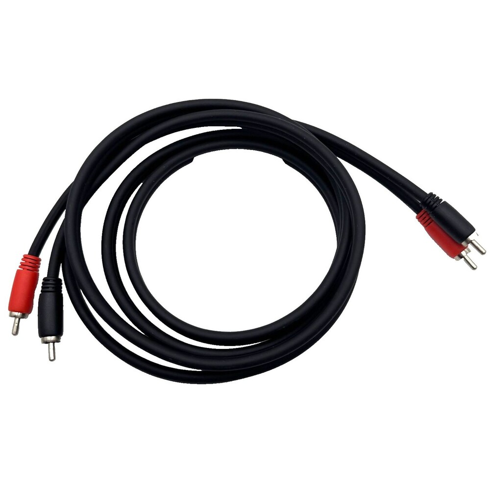 2 Rca To 2 Rca Stereo Channel Audio Cable Adapter 6ft Male Red/White